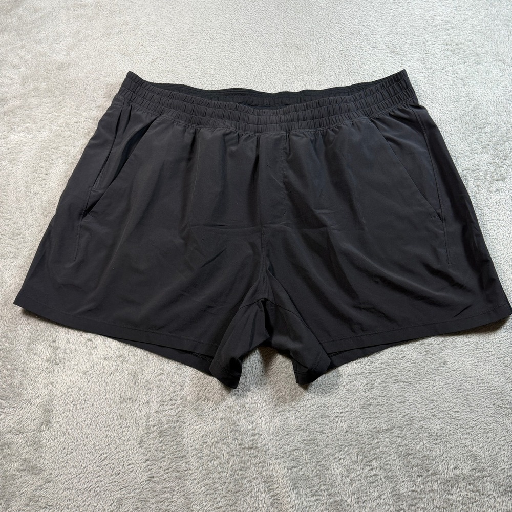 Lululemon Pace Breaker Shorts Men XXL Black Lined 5" Inseam Athletic
